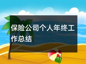 保险公司个人年终工作总结