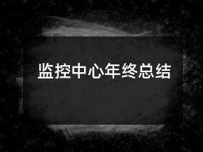 监控中心年终总结