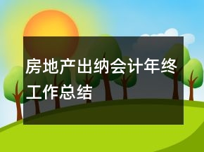 房地产出纳会计年终工作总结