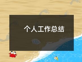 个人工作总结