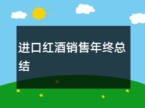 进口红酒销售年终总结