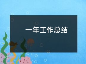 一年工作总结
