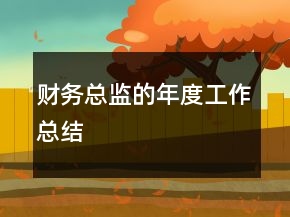 财务总监的年度工作总结