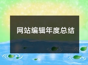 网站编辑年度总结
