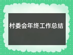 村委会年终工作总结