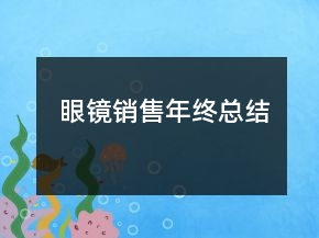 眼镜销售年终总结