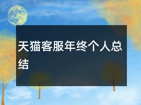 天猫客服年终个人总结