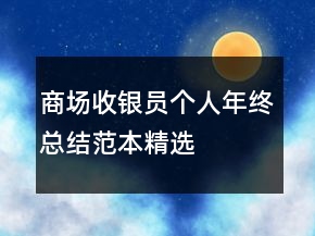 商场收银员个人年终总结范本精选