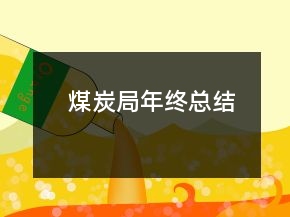 煤炭局年终总结