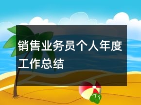 销售业务员个人年度工作总结