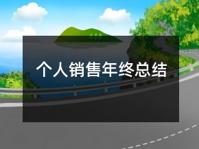 个人销售年终总结