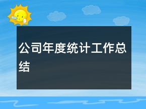 公司年度统计工作总结