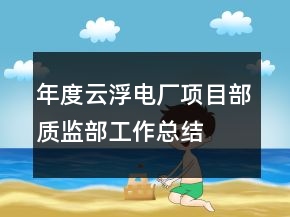 年度云浮电厂项目部质监部工作总结