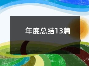 年度总结13篇