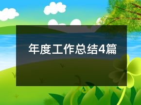 年度工作总结4篇
