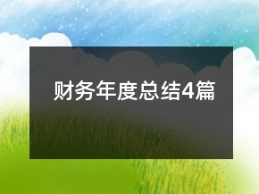 财务年度总结4篇