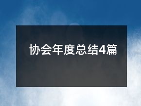 协会年度总结4篇