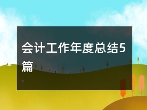 会计工作年度总结5篇