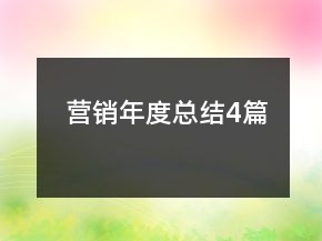 营销年度总结4篇