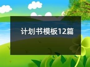 计划书模板12篇