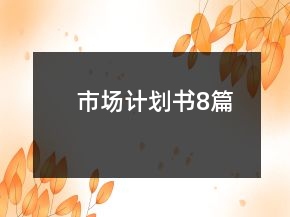 市场计划书8篇