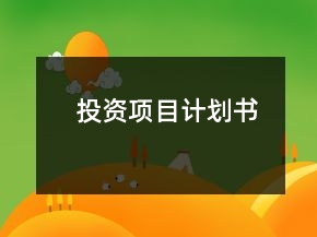 投资项目计划书