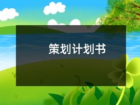策划计划书