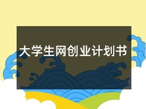 大学生网创业计划书