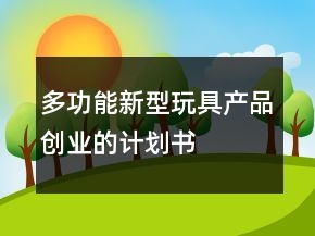 多功能新型玩具产品创业的计划书