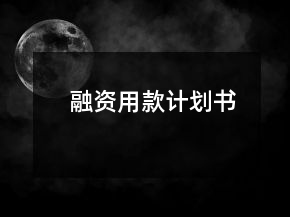 融资用款计划书