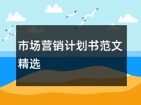 市场营销计划书范文精选
