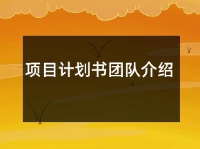 项目计划书团队介绍