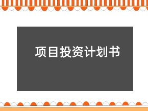 项目投资计划书
