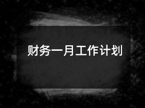 财务一月工作计划