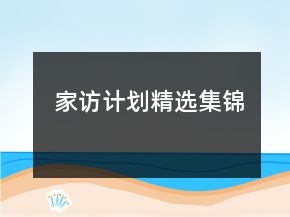 家访计划精选集锦