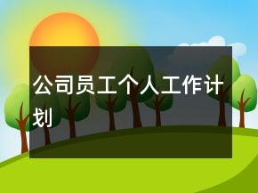 公司员工个人工作计划