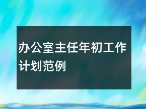 办公室主任年初工作计划范例