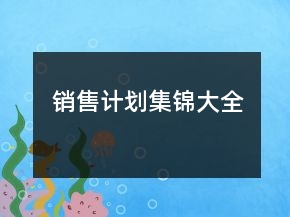 销售计划集锦大全