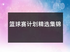 篮球赛计划精选集锦