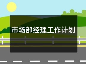 市场部经理工作计划