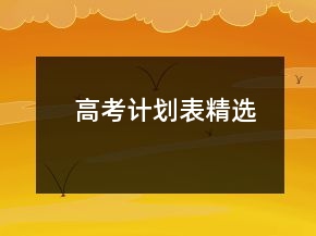 高考计划表精选