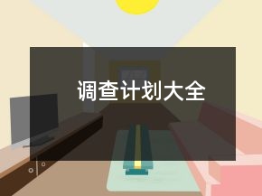 调查计划大全