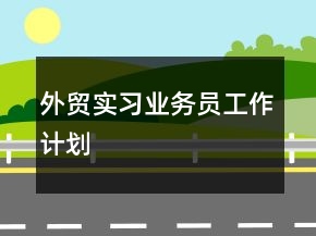 外贸实习业务员工作计划