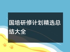 国培研修计划精选总结大全