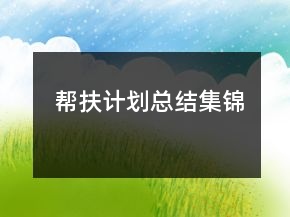 帮扶计划总结集锦