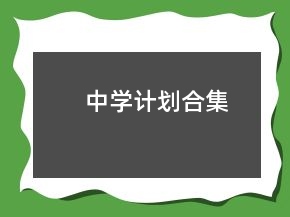 中学计划合集