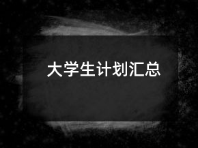 大学生计划汇总