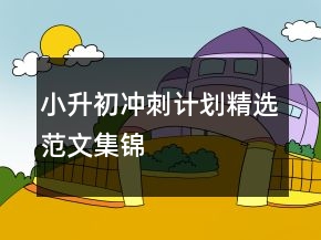 小升初冲刺计划精选范文集锦