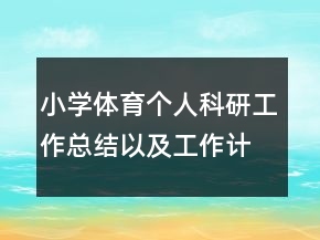 小学体育个人科研工作总结以及工作计划范文