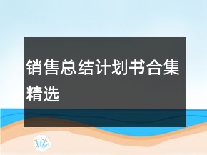 销售总结计划书合集精选